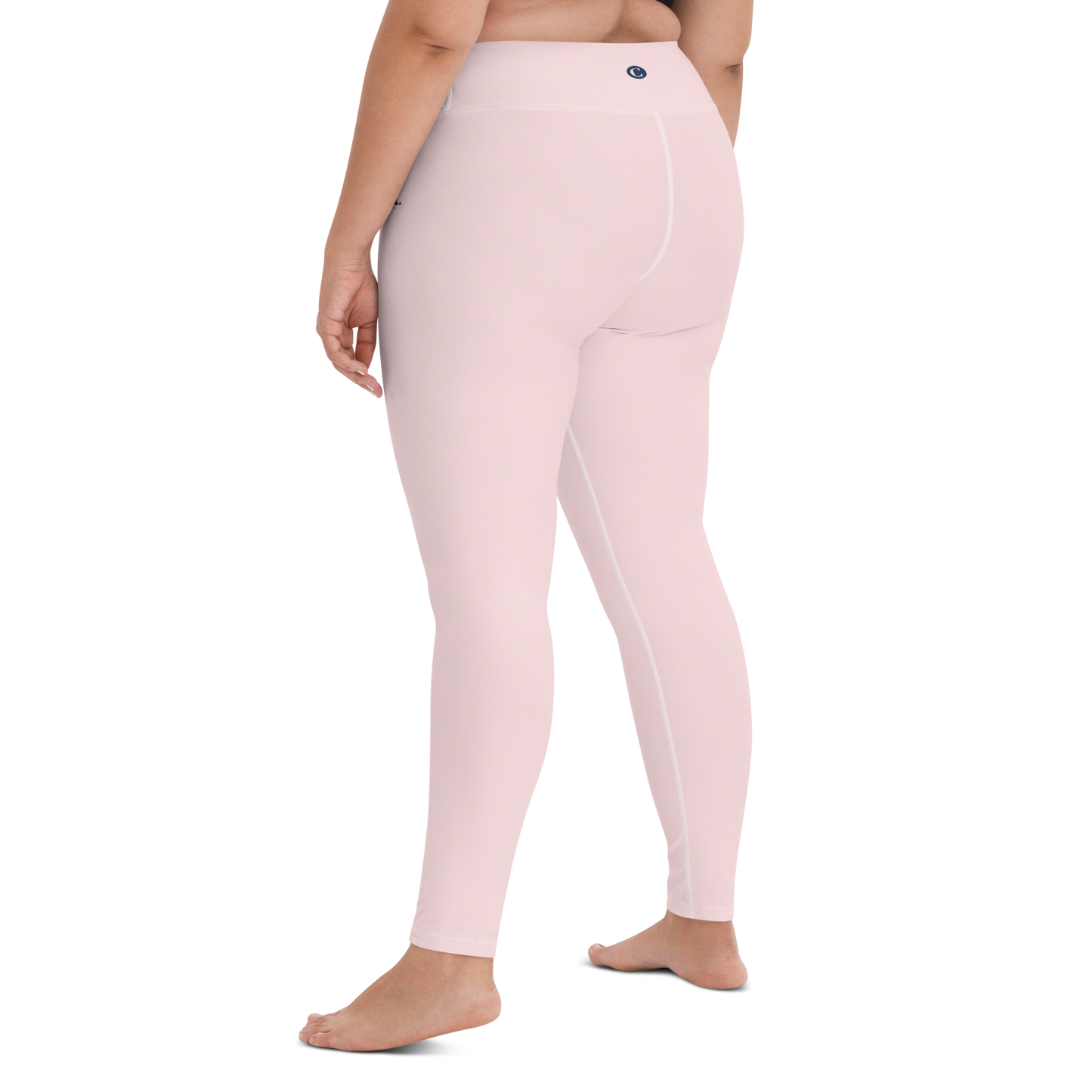 Michigan Upper Peninsula Yoga Leggings (w/ UP Outline) | Pale Pink