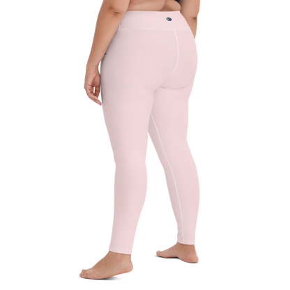 Michigan Upper Peninsula Yoga Leggings (w/ UP Outline) | Pale Pink