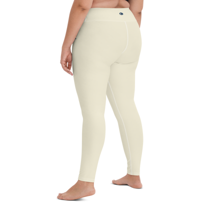 Michigan Upper Peninsula Yoga Leggings (w/ UP Outline) | Ivory