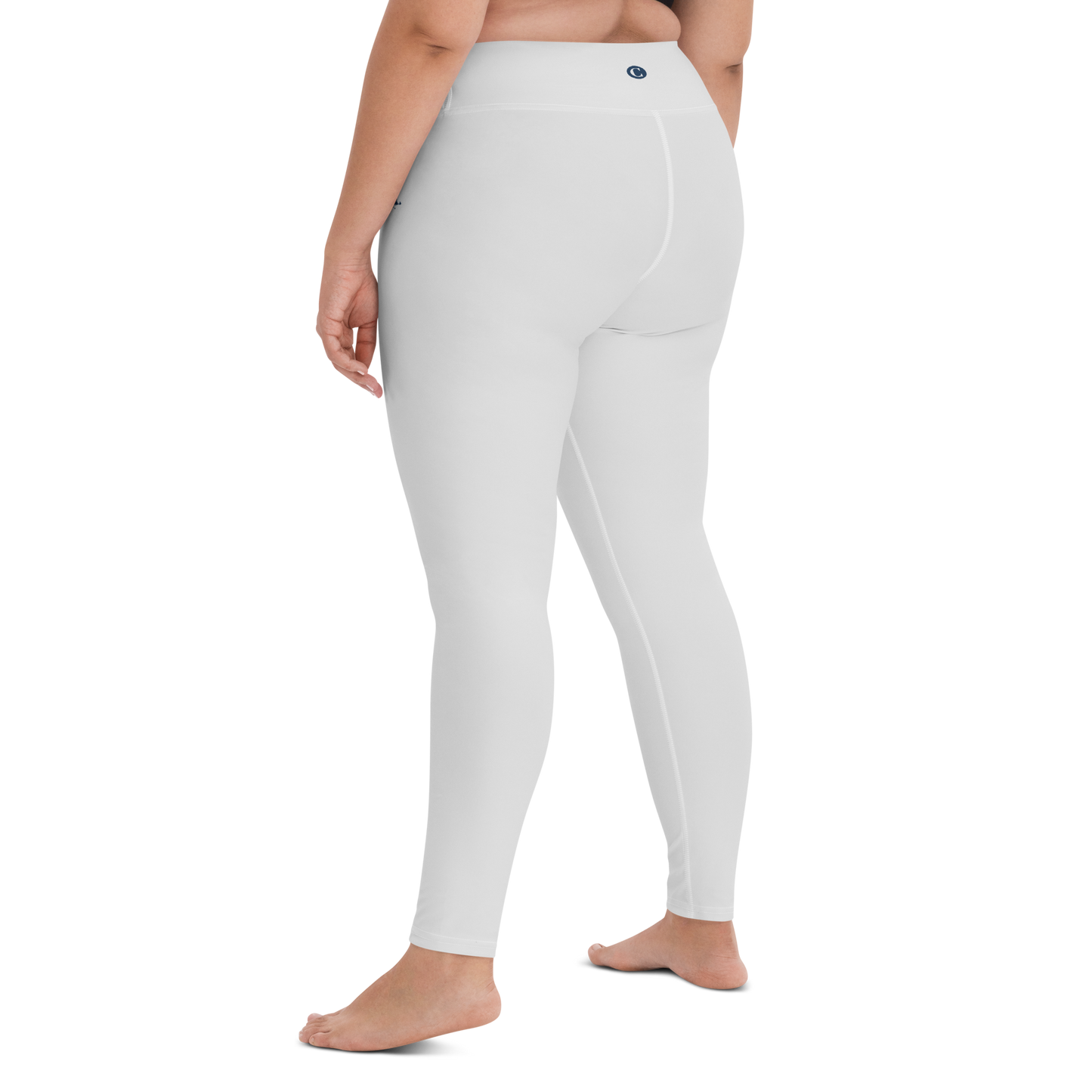 Michigan Upper Peninsula Yoga Leggings (w/ UP Outline) | Birch Bark White