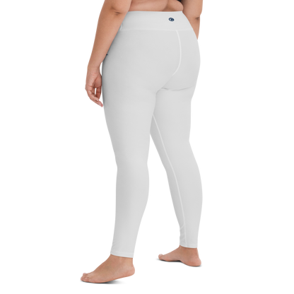 Michigan Upper Peninsula Yoga Leggings (w/ UP Outline) | Birch Bark White