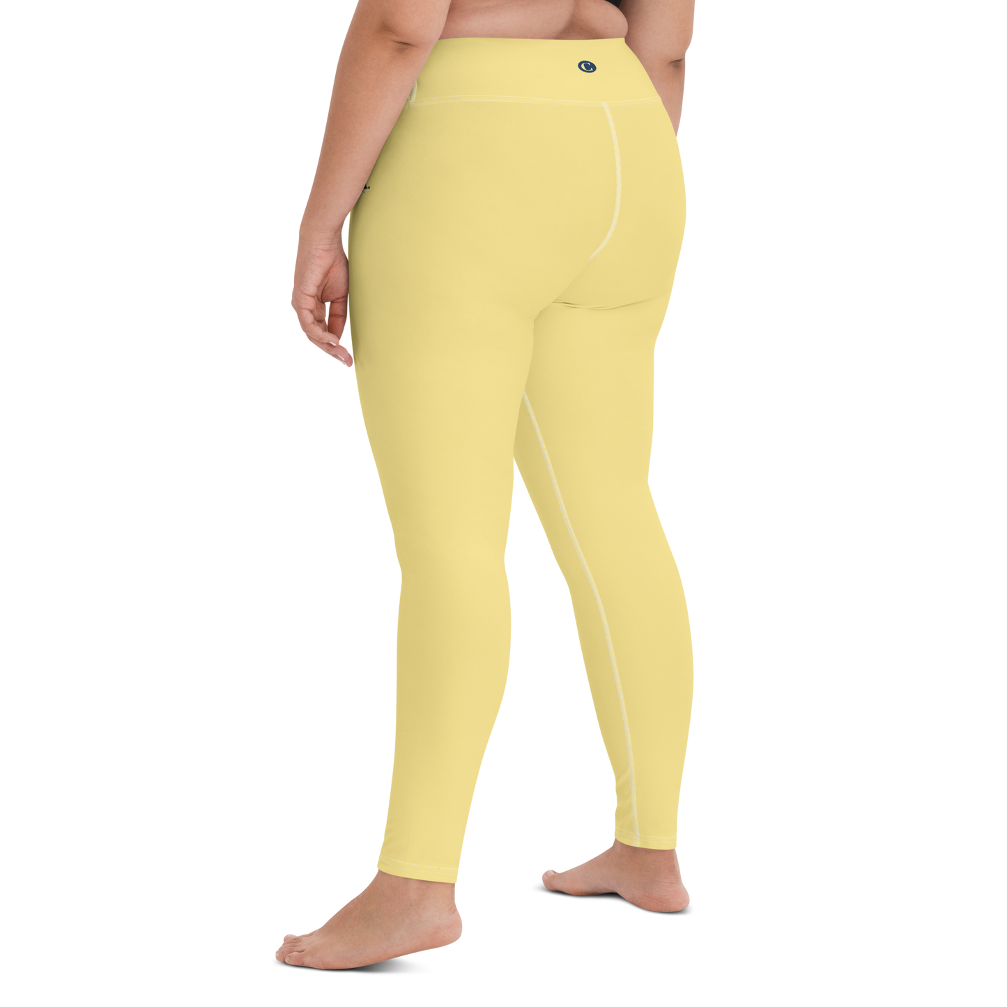 Michigan Upper Peninsula Yoga Leggings (w/ UP Outline) | Cherry Yellow