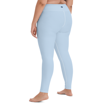 Michigan Upper Peninsula Yoga Leggings (w/ UP Outline) | Light Blue