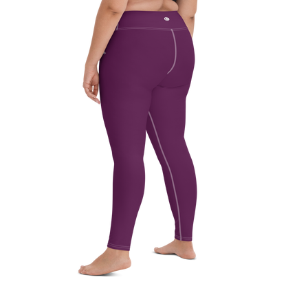 Michigan Upper Peninsula Yoga Leggings (w/ UP Outline) | Tyrian Purple