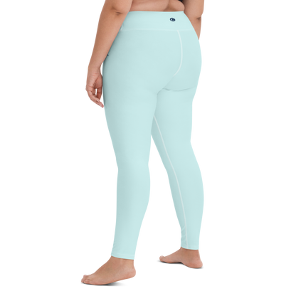 Michigan Upper Peninsula Yoga Leggings (w/ UP Outline) | Cyan