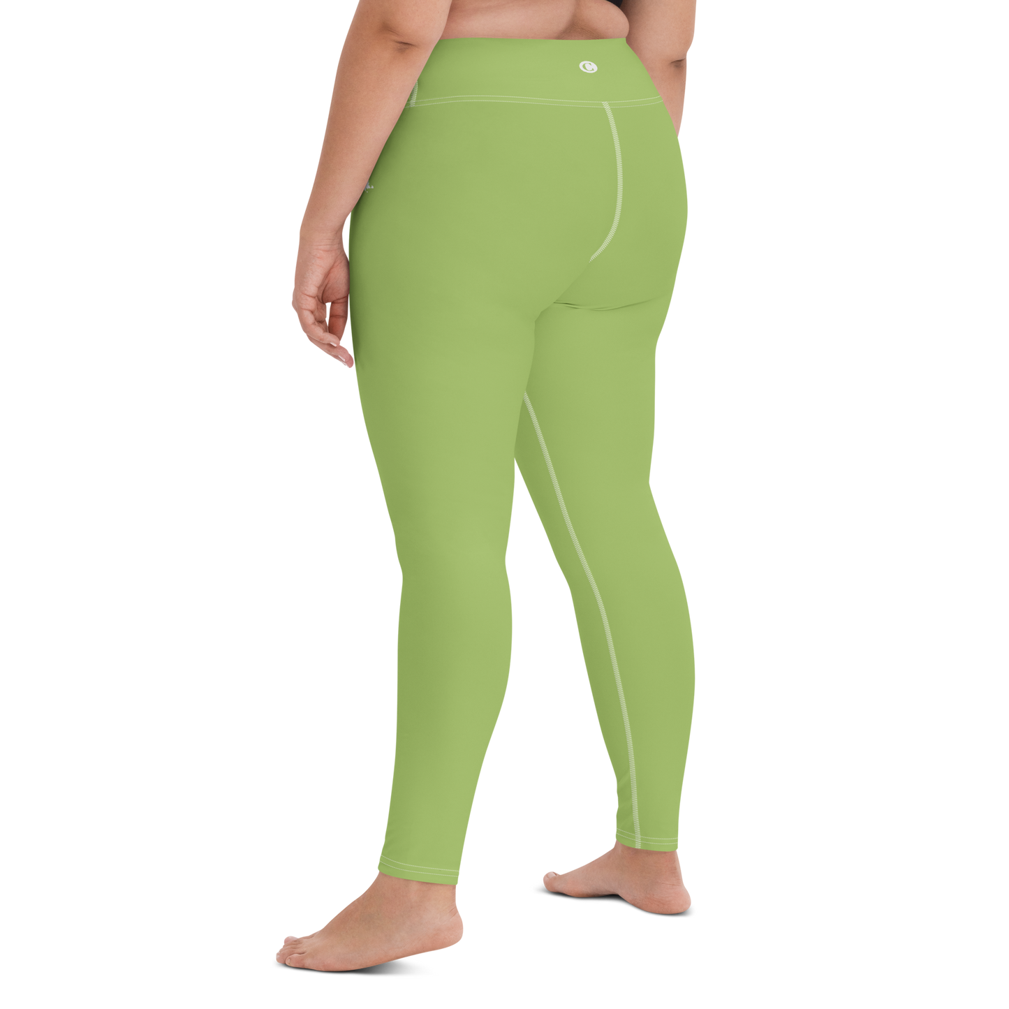 Michigan Upper Peninsula Yoga Leggings (w/ UP Outline) | Gooseberry Green