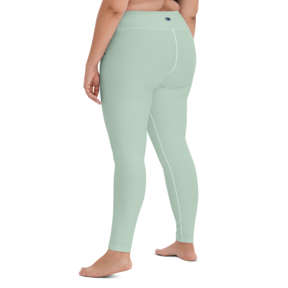 Michigan Upper Peninsula Yoga Leggings (w/ UP Outline) | Sea Green