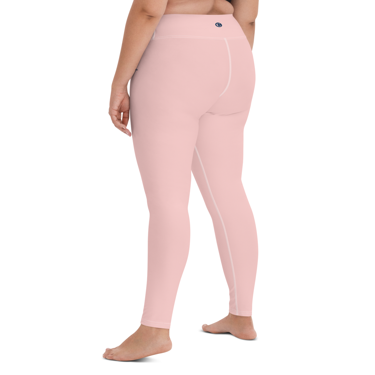 Michigan Upper Peninsula Yoga Leggings (w/ UP Outline) | Cosmos Pink