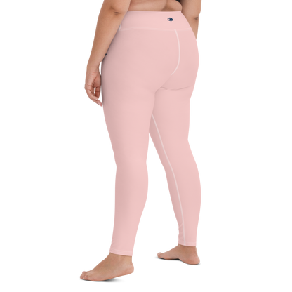 Michigan Upper Peninsula Yoga Leggings (w/ UP Outline) | Cosmos Pink