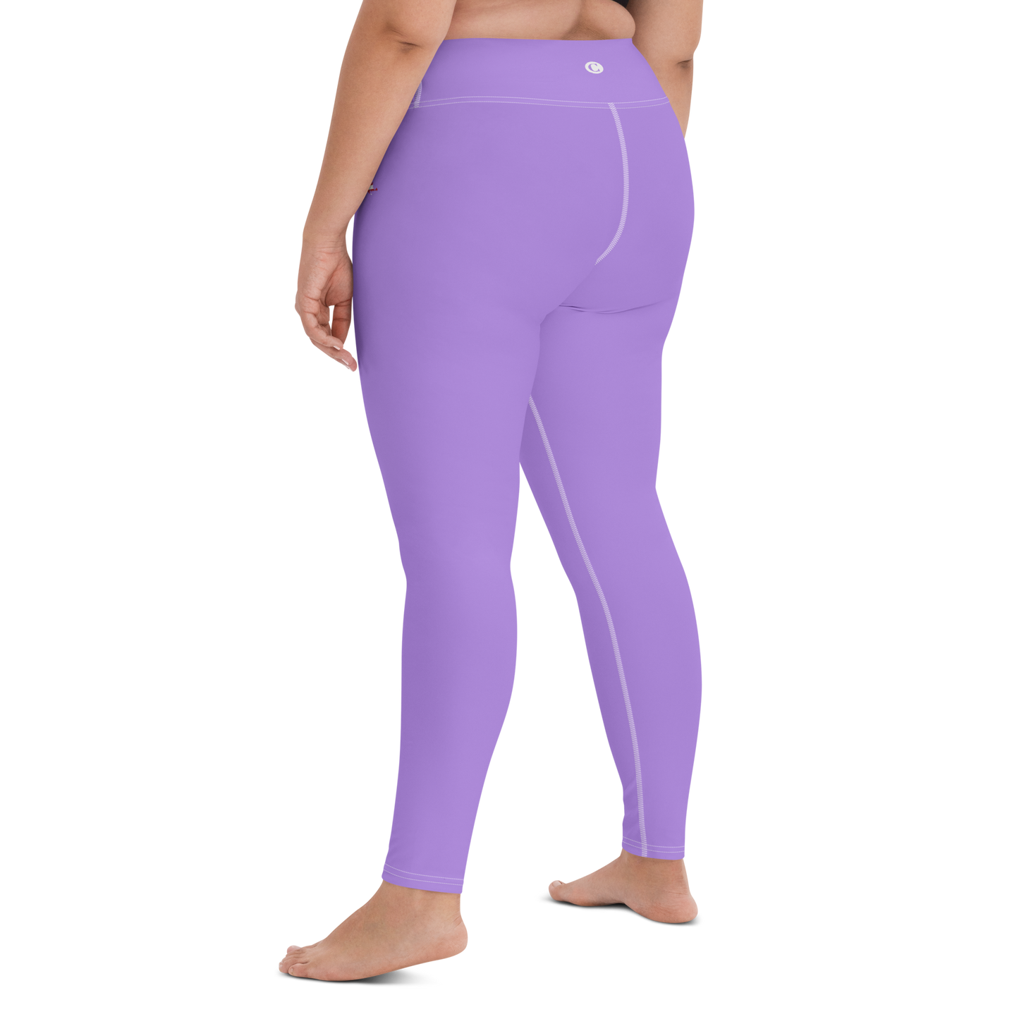 Michigan Upper Peninsula Yoga Leggings (w/ UP USA Flag) | Lavender