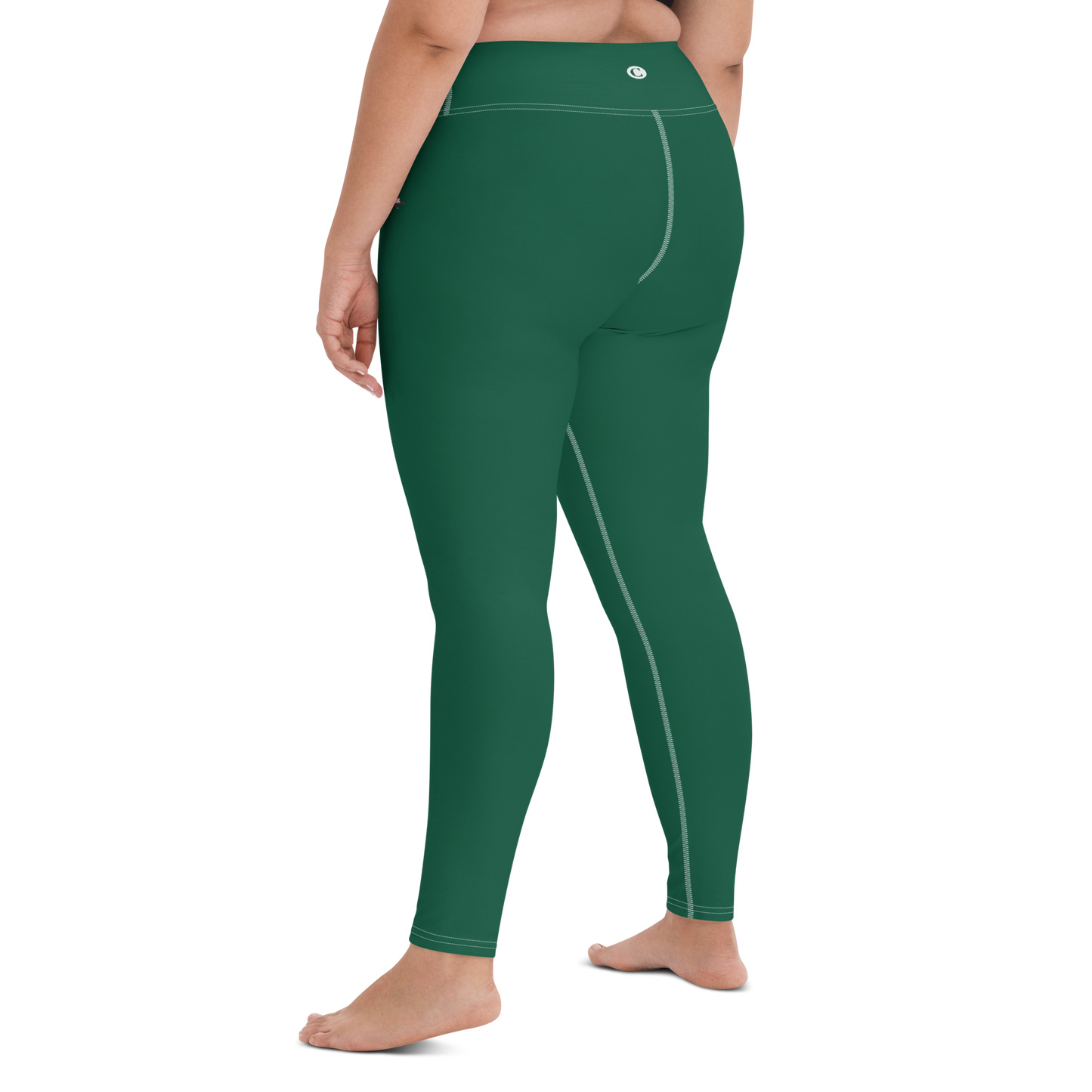 Michigan Upper Peninsula Yoga Leggings (w/ UP USA Flag) | Superior Green