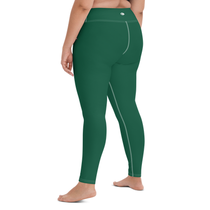 Michigan Upper Peninsula Yoga Leggings (w/ UP USA Flag) | Superior Green