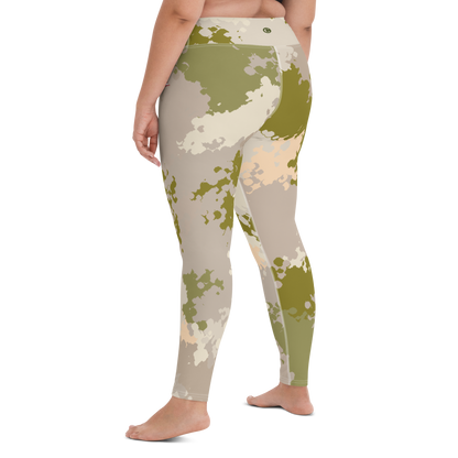 Michigan Upper Peninsula Yoga Leggings (w/ UP USA Flag) | Rosy Mound Camo