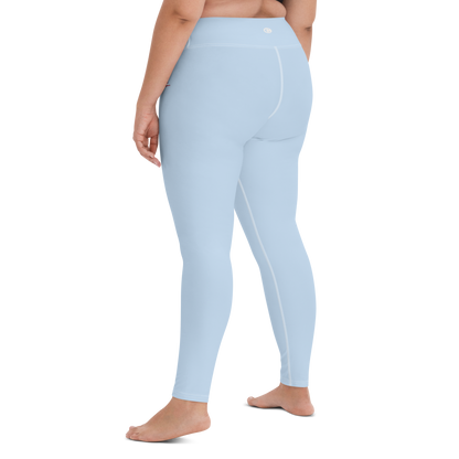 Michigan Upper Peninsula Yoga Leggings (w/ UP USA Flag) | Light Blue