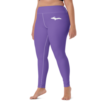 Michigan Upper Peninsula Yoga Leggings (w/ UP Outline) | Lake Iris