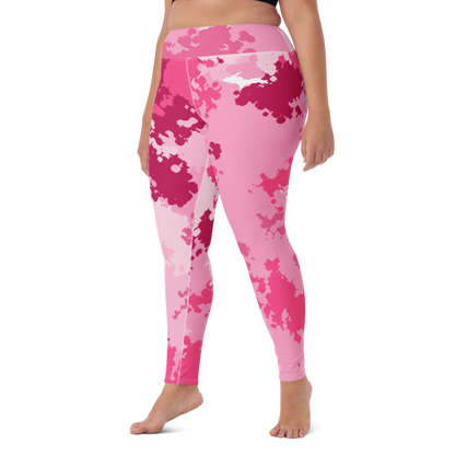 Michigan Upper Peninsula Yoga Leggings (w/ UP Outline) | Pink Camo