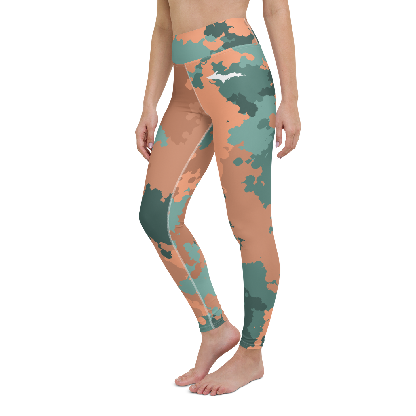 Michigan Upper Peninsula Yoga Leggings (w/ UP Outline) | Copper County Camo