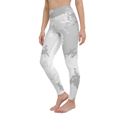 Michigan Upper Peninsula Yoga Leggings (w/ UP Outline) | Snow Camo