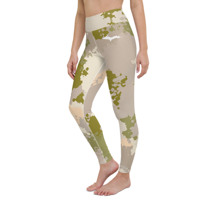 Michigan Upper Peninsula Yoga Leggings (w/ UP Outline) | Rosy Mound Camo