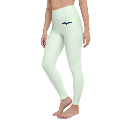 Michigan Upper Peninsula Yoga Leggings (w/ UP Outline) | Dew Green