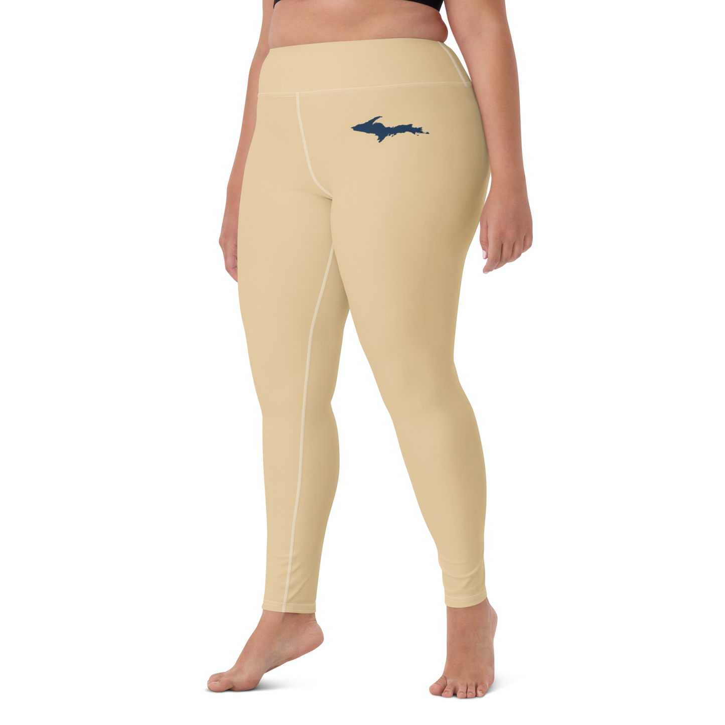 Michigan Upper Peninsula Yoga Leggings (w/ UP Outline) | Maple