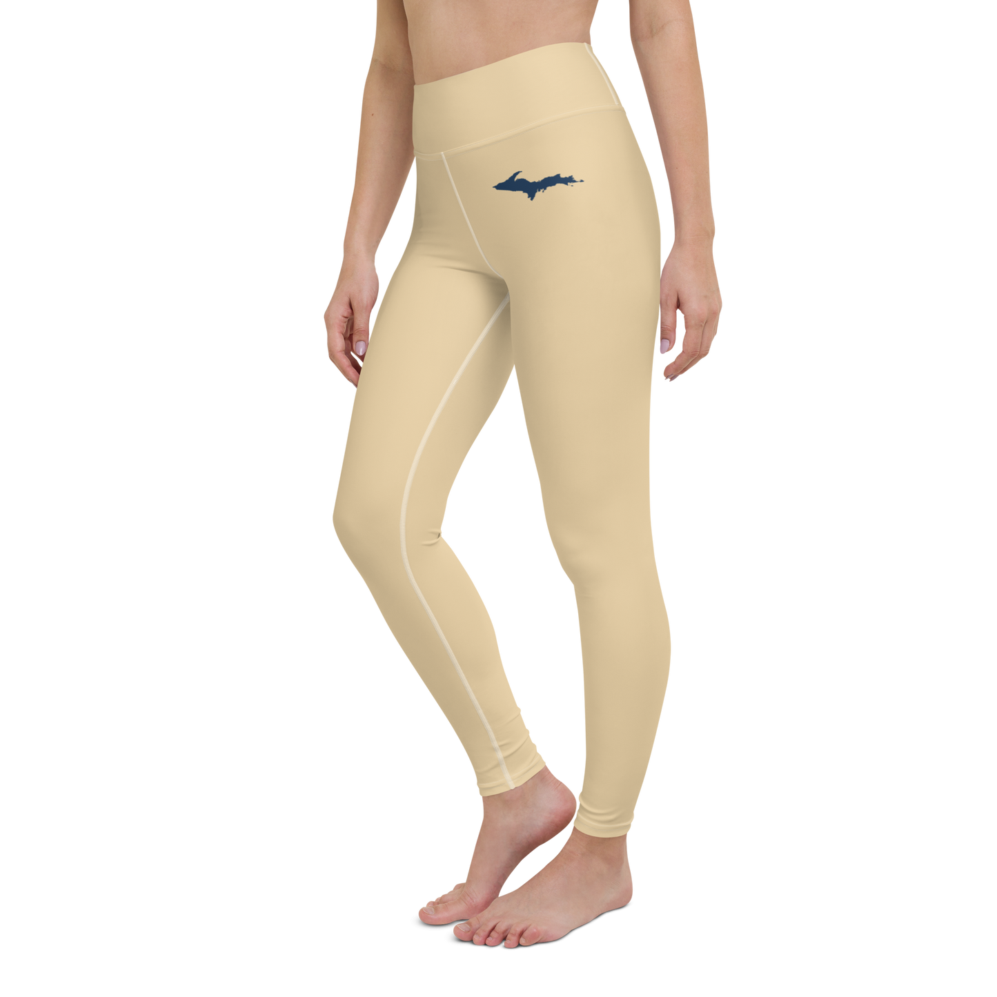 Michigan Upper Peninsula Yoga Leggings (w/ UP Outline) | Maple