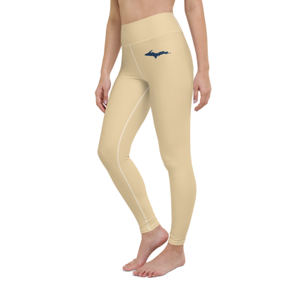 Michigan Upper Peninsula Yoga Leggings (w/ UP Outline) | Maple