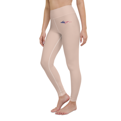 Michigan Upper Peninsula Yoga Leggings (w/ UP USA Flag) | Rose Gold