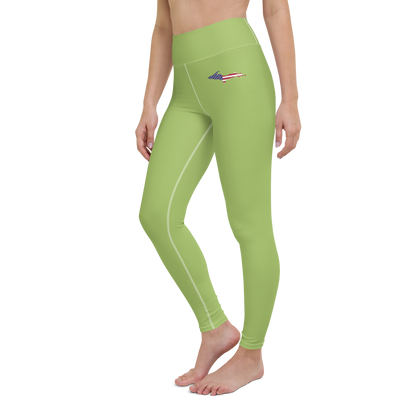 Michigan Upper Peninsula Yoga Leggings (w/ UP USA Flag) | Gooseberry Green