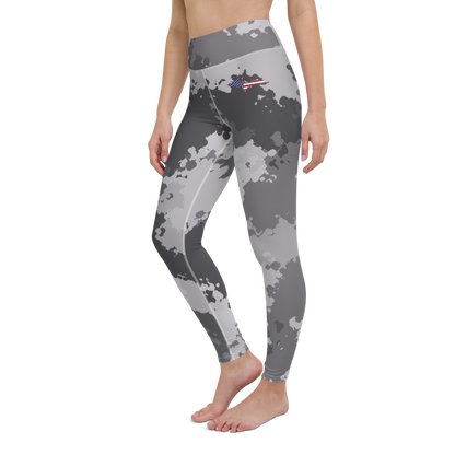 Michigan Upper Peninsula Yoga Leggings (w/ UP USA Flag) | Iron Ore Camo