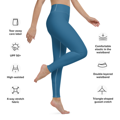 Michigan Upper Peninsula Yoga Leggings (w/ UP Outline) | Blueberry Color