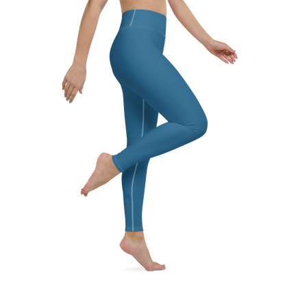 Michigan Upper Peninsula Yoga Leggings (w/ UP Outline) | Blueberry Color