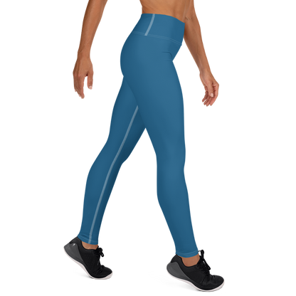 Michigan Upper Peninsula Yoga Leggings (w/ UP Outline) | Blueberry Color