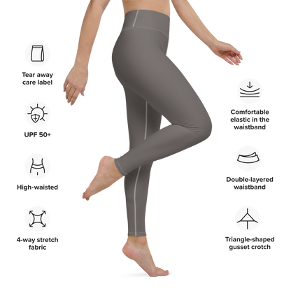 Michigan Upper Peninsula Yoga Leggings (w/ UP Outline) | Warren Tank Grey