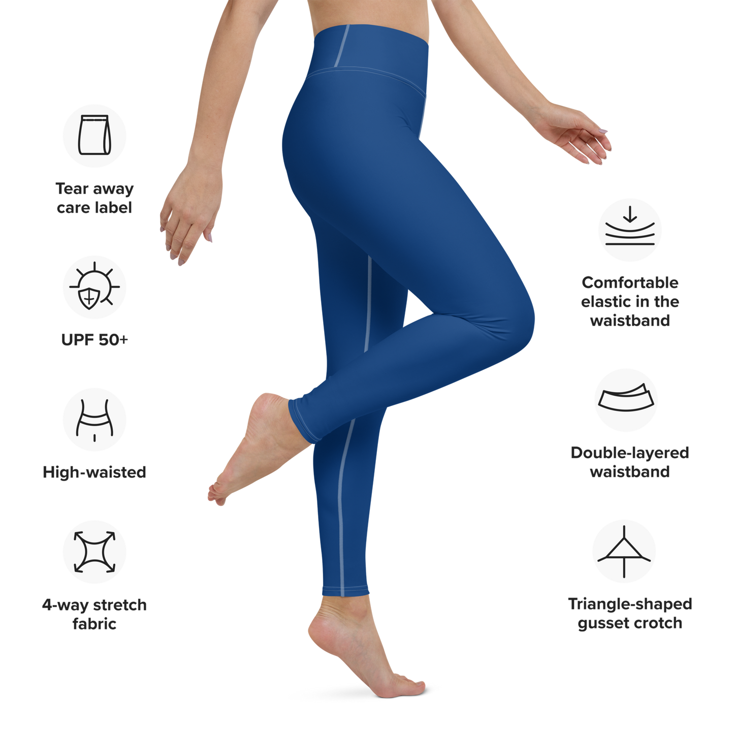 Michigan Upper Peninsula Yoga Leggings (w/ UP Outline) | Dearborn Blue