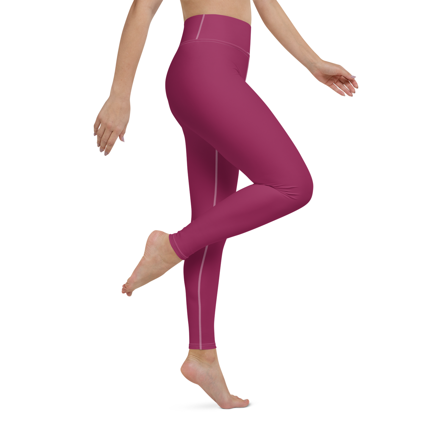 Michigan Upper Peninsula Yoga Leggings (w/ UP Outline) | Ruby Red