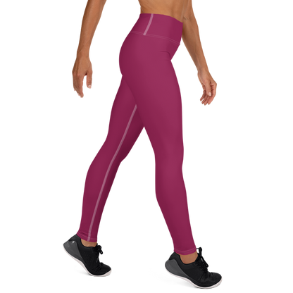 Michigan Upper Peninsula Yoga Leggings (w/ UP Outline) | Ruby Red