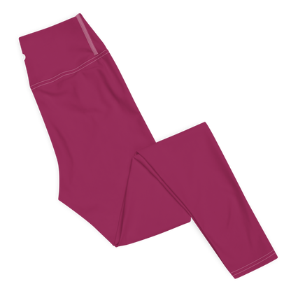 Michigan Upper Peninsula Yoga Leggings (w/ UP Outline) | Ruby Red