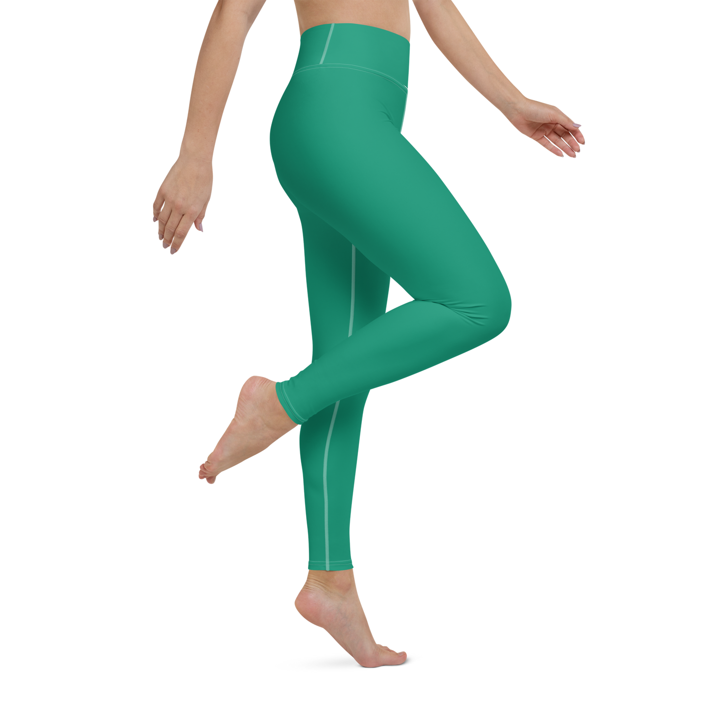 Michigan Upper Peninsula Yoga Leggings (w/ UP Outline) | Emerald Green