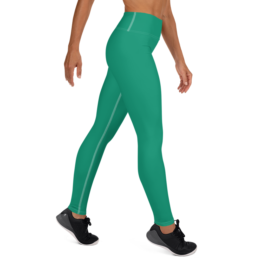 Michigan Upper Peninsula Yoga Leggings (w/ UP Outline) | Emerald Green