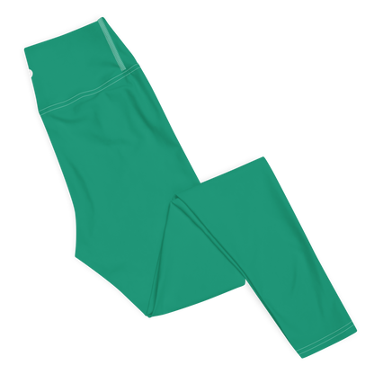 Michigan Upper Peninsula Yoga Leggings (w/ UP Outline) | Emerald Green