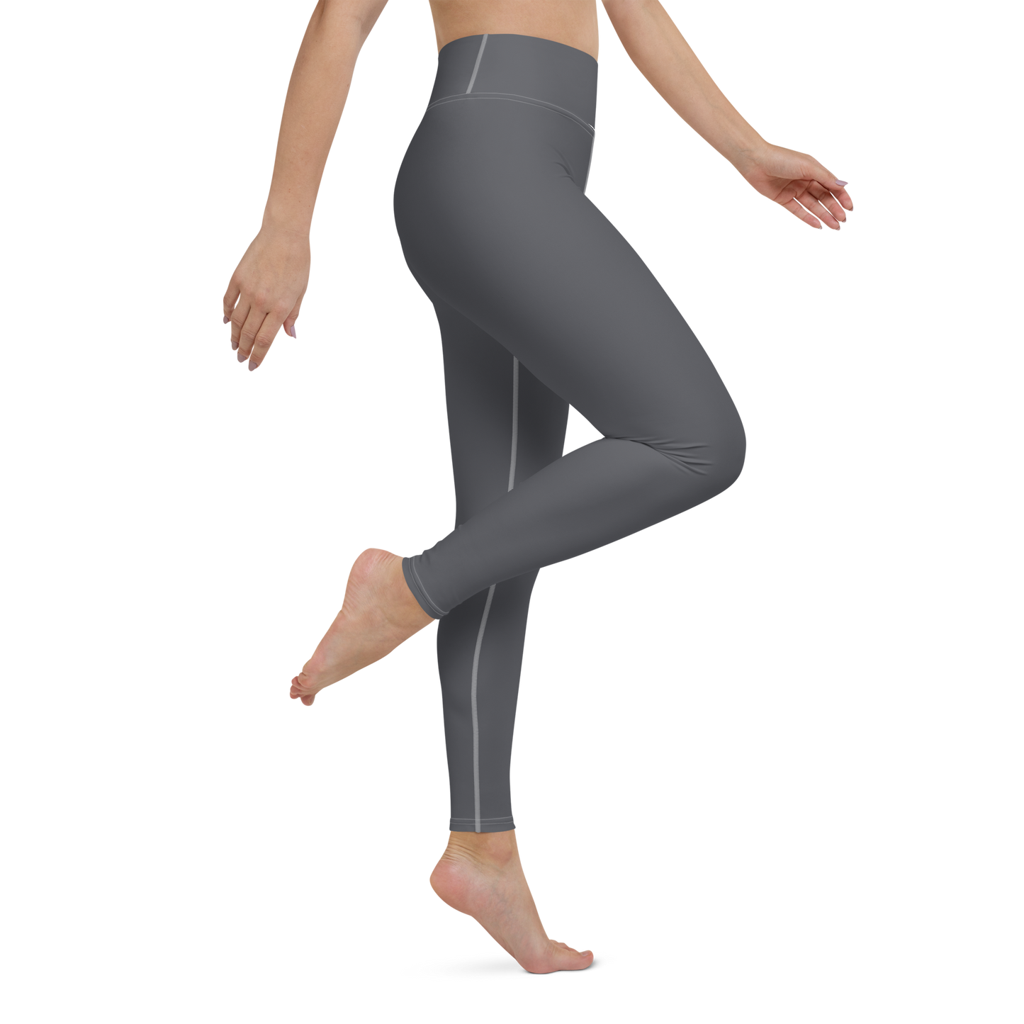 Michigan Upper Peninsula Yoga Leggings (w/ UP Outline) | Iron Ore Grey