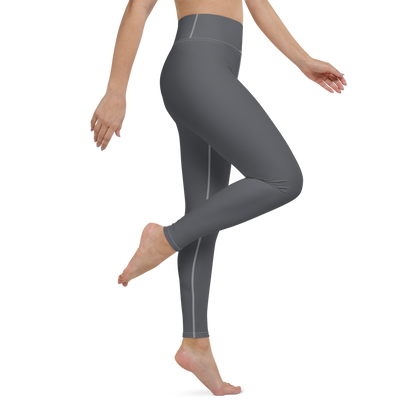 Michigan Upper Peninsula Yoga Leggings (w/ UP Outline) | Iron Ore Grey