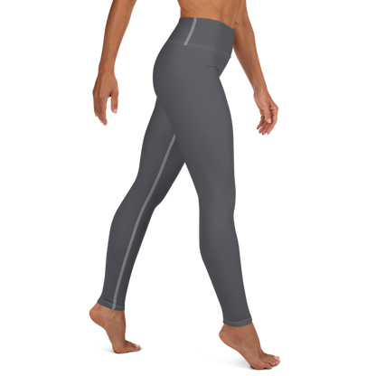 Michigan Upper Peninsula Yoga Leggings (w/ UP Outline) | Iron Ore Grey