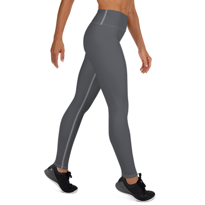 Michigan Upper Peninsula Yoga Leggings (w/ UP Outline) | Iron Ore Grey