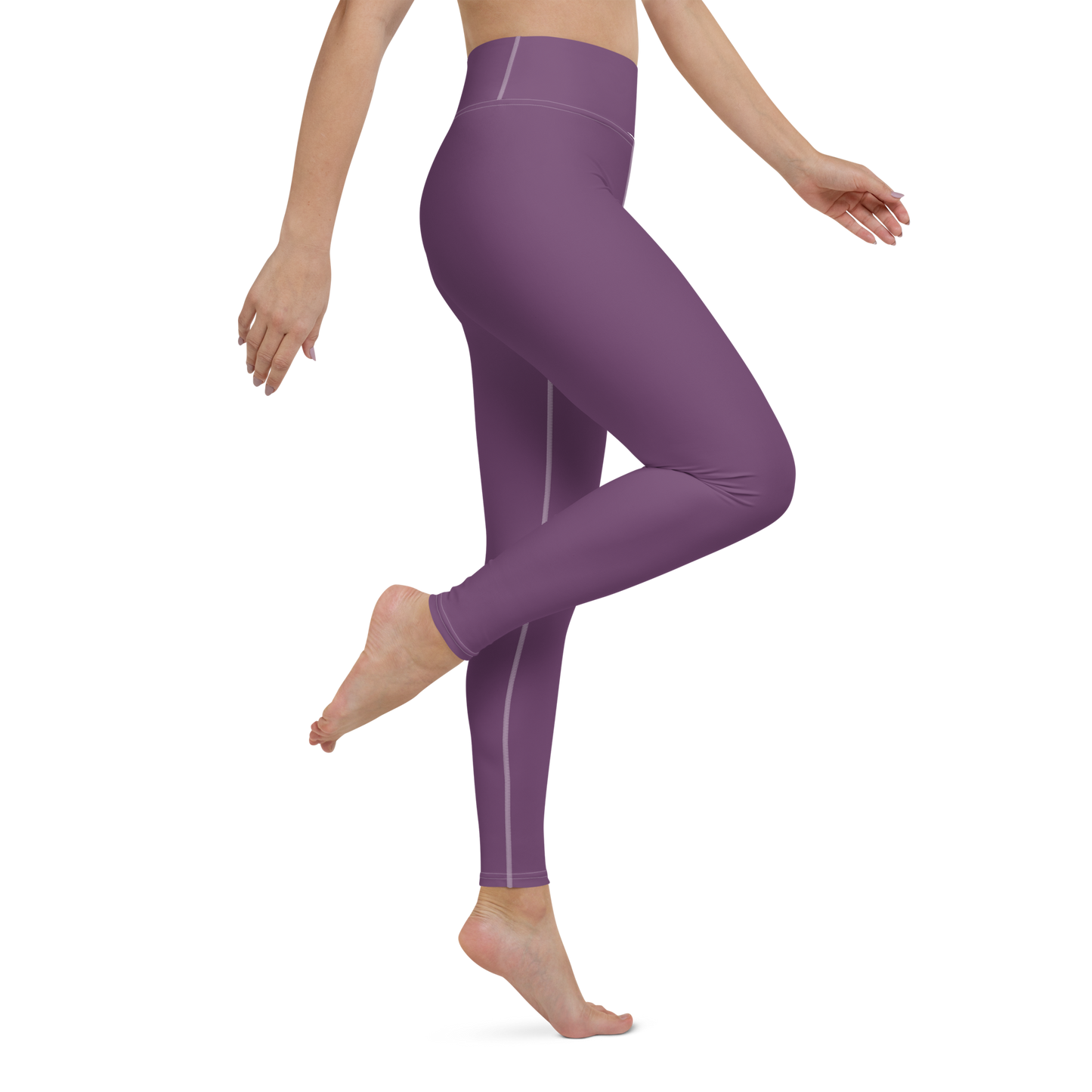 Michigan Upper Peninsula Yoga Leggings (w/ UP Outline) | Plum