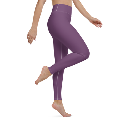 Michigan Upper Peninsula Yoga Leggings (w/ UP Outline) | Plum