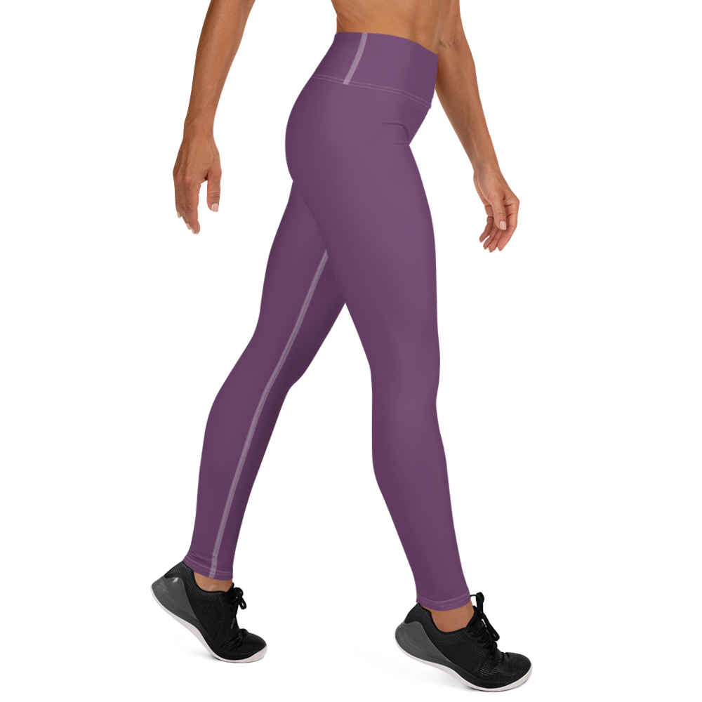 Michigan Upper Peninsula Yoga Leggings (w/ UP Outline) | Plum