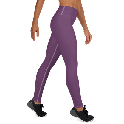 Michigan Upper Peninsula Yoga Leggings (w/ UP Outline) | Plum