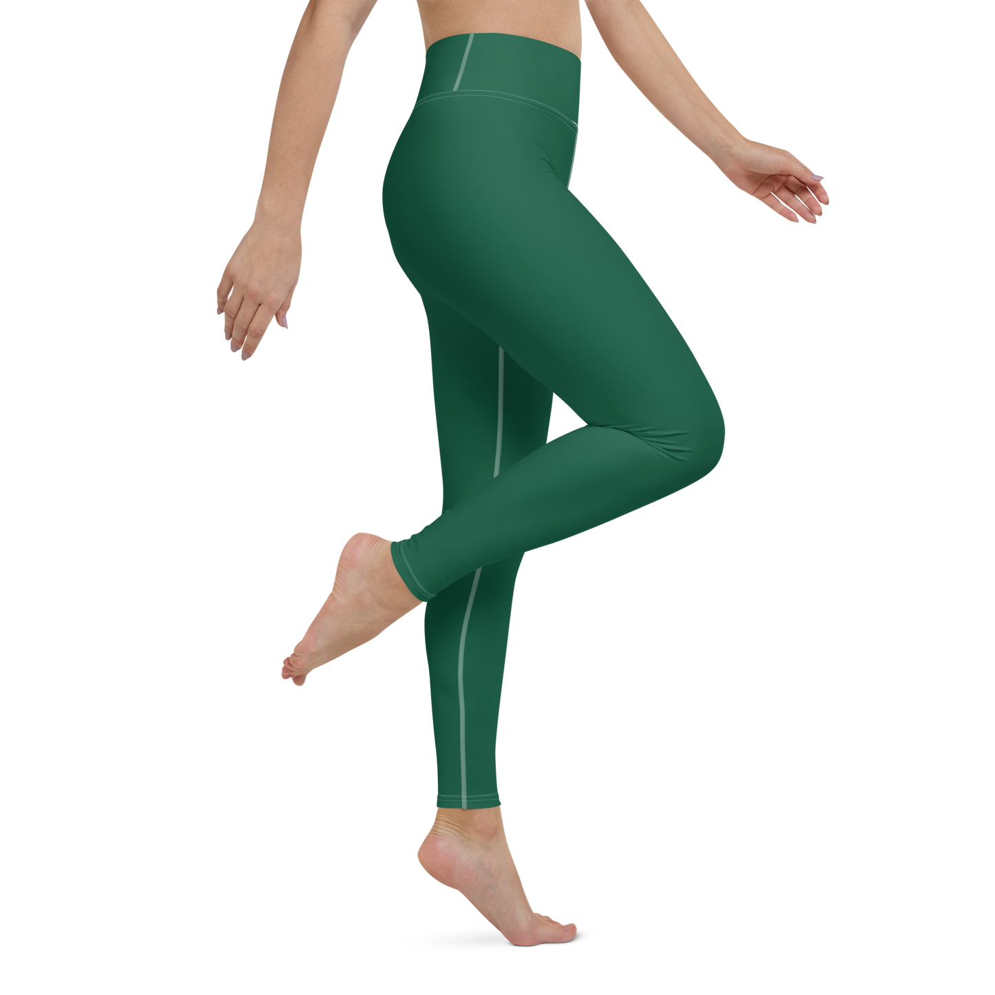 Michigan Upper Peninsula Yoga Leggings (w/ UP Outline) | Superior Green